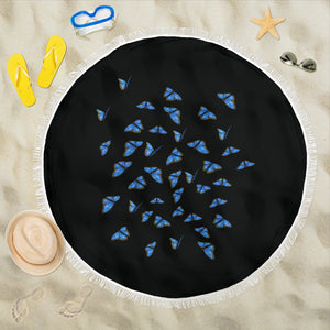 Ocean Blue Butterfly Beach Blanket