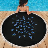 Ocean Blue Butterfly Beach Blanket