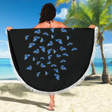 Ocean Blue Butterfly Beach Blanket